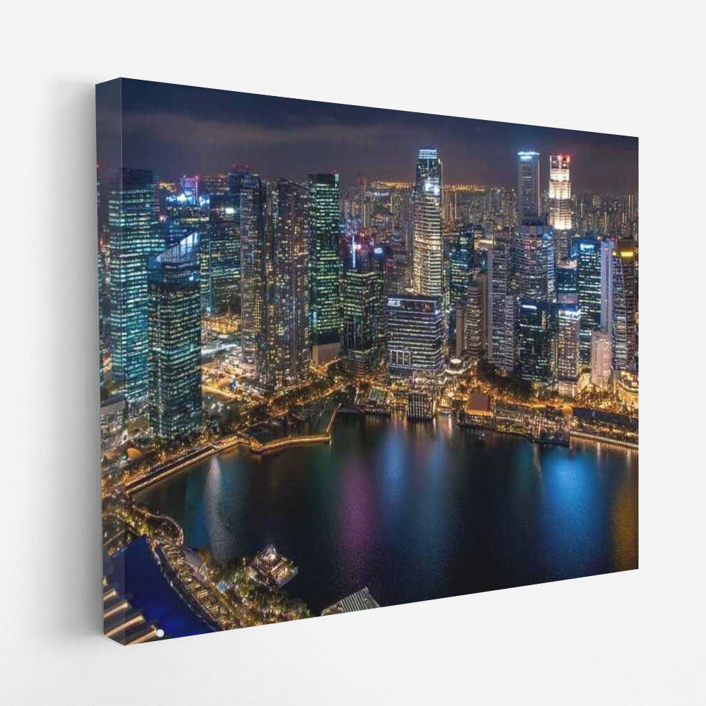 Singapore Night Glow: Urban Magic of Lights