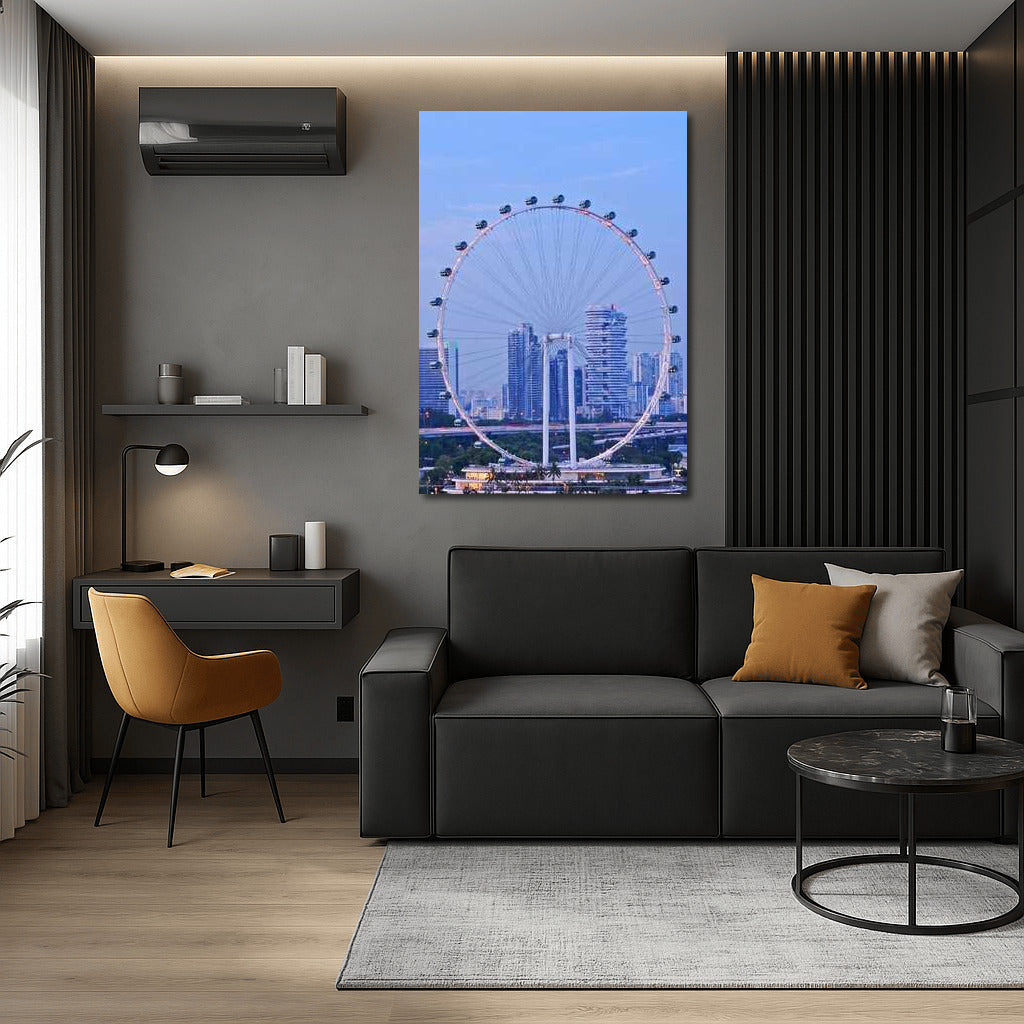 Singapore Skyline: Country Style Ferris Wheel