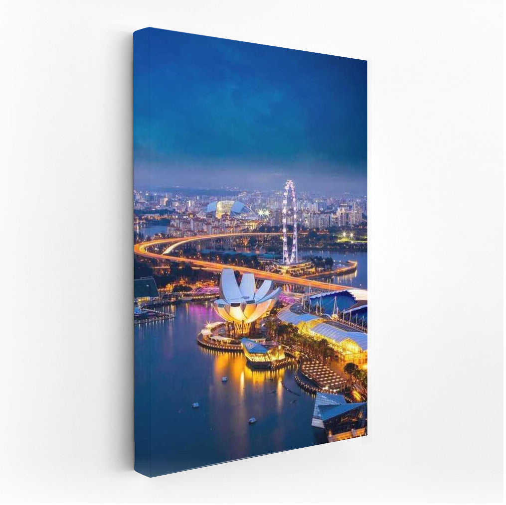 Singapore's Night Glow: Modern Lights and Dreams