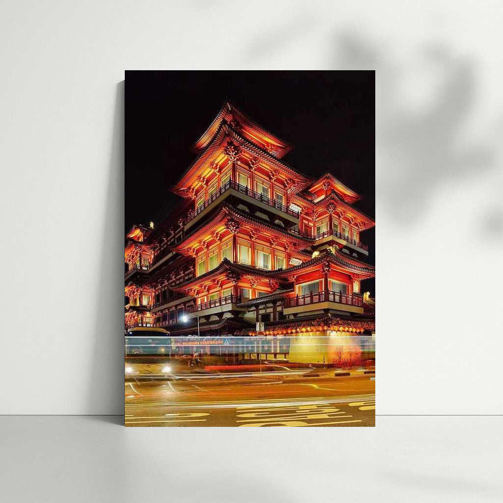 Vivid Night in Singapore: The Majesty of the Colourful Building