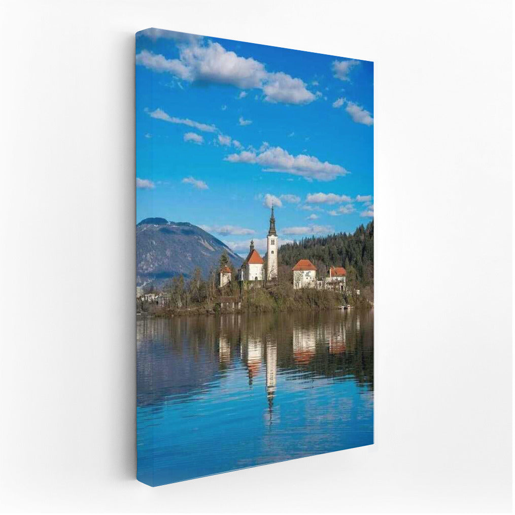 Slovenia: Island Idyll with Church and Mountains