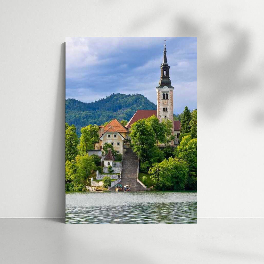 Slovenia: Lake and Castle in Idyllic Landscape