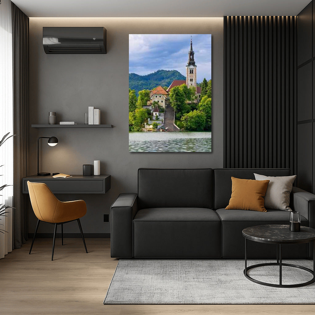 Slovenia: Lake and Castle in Idyllic Landscape
