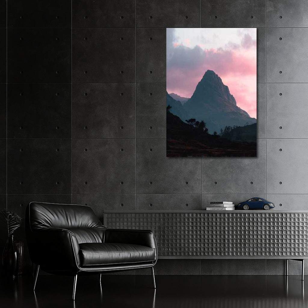 South Africa's Enchanting Peak Under Pink Clouds