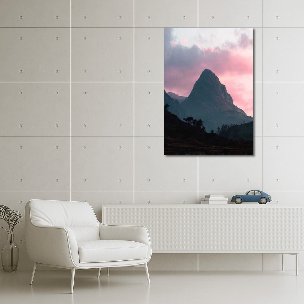 South Africa's Enchanting Peak Under Pink Clouds