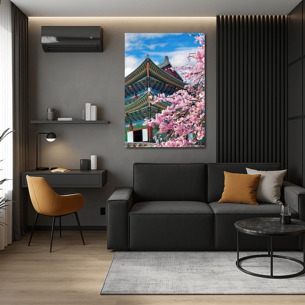 Cherry Blossoms and Architecture of South Korea