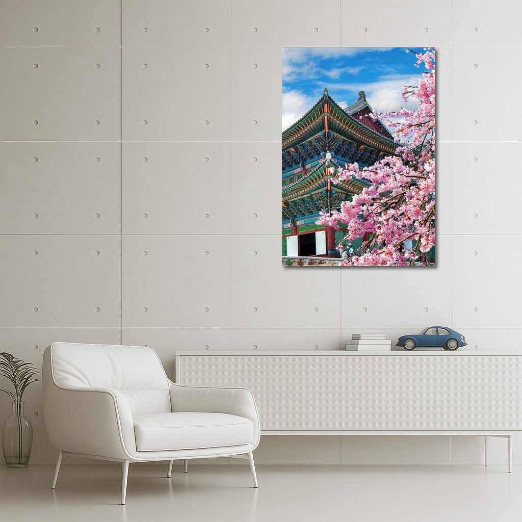 Cherry Blossoms and Architecture of South Korea