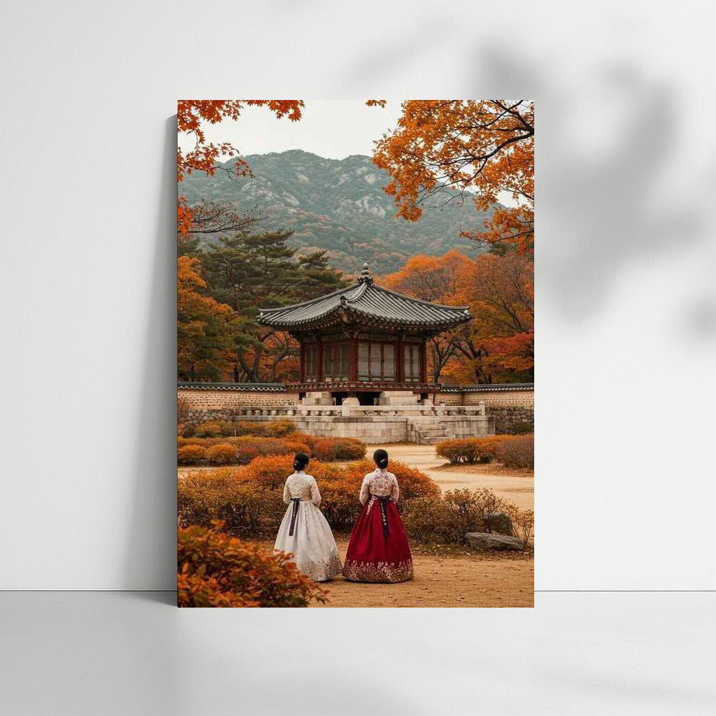 South Korea's Autumn Symphony: Traditional Dress and Nature