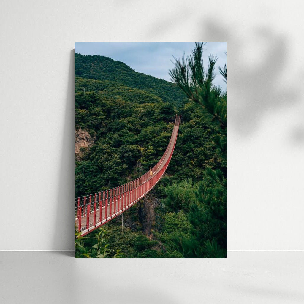 South Korea's Red Bridge: Lightness and Greenery