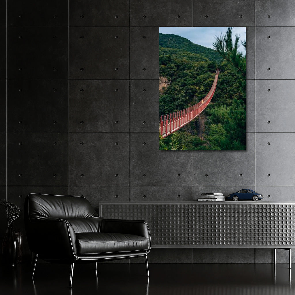 South Korea's Red Bridge: Lightness and Greenery