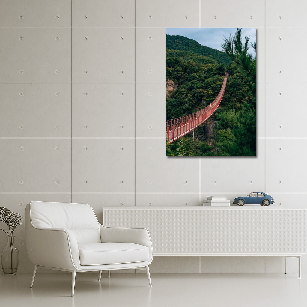 South Korea's Red Bridge: Lightness and Greenery
