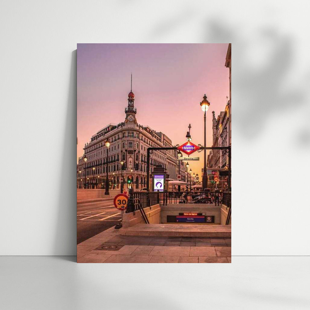 Evening Sunset in Madrid: Light of Spanish Streets