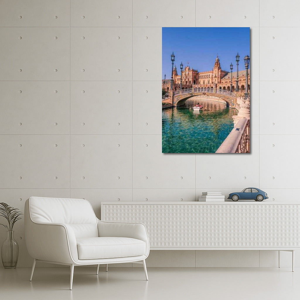 Spanish Romantic Bridge: A Boat in the Heart of the Country
