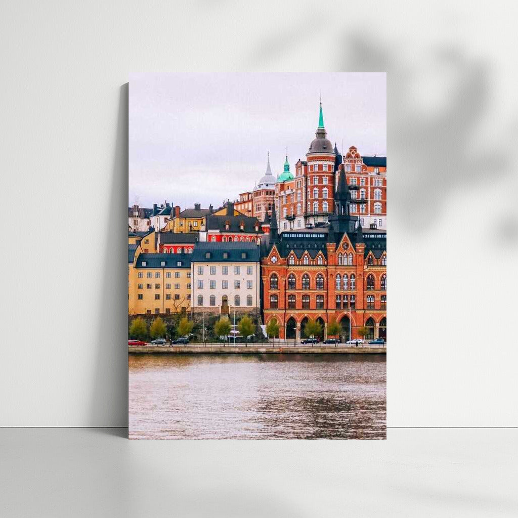 Scandinavian Idyll: Pastel Houses by the Water, Sweden