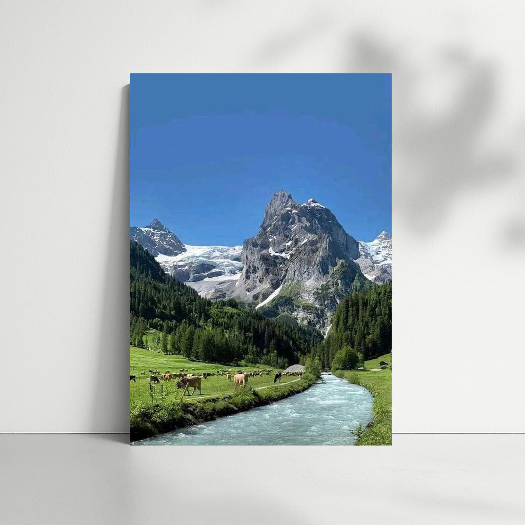 Swedish Idyll: Mountains, Stream and Meadows