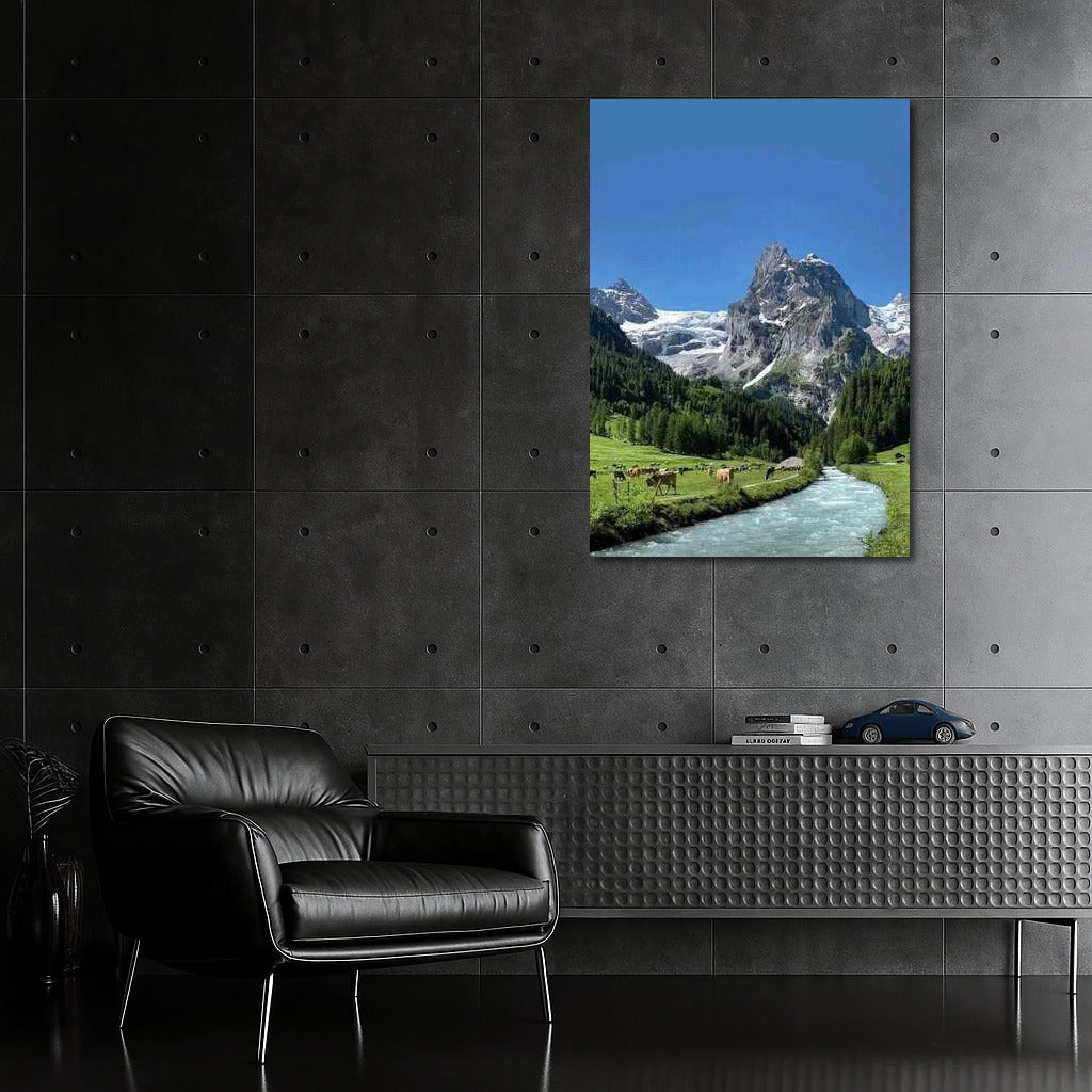 Swedish Idyll: Mountains, Stream and Meadows