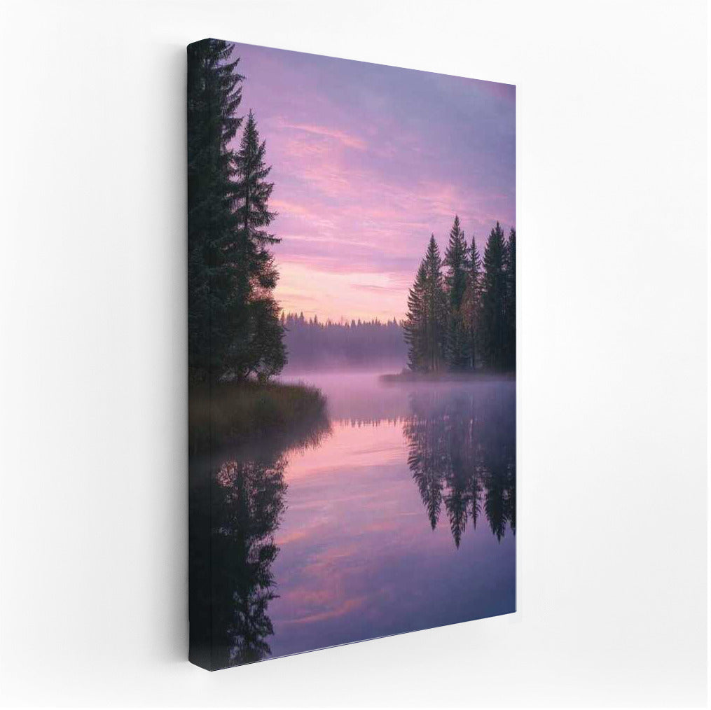 Sweden's Twilight Forests: Pink Skies and Misty Landscapes