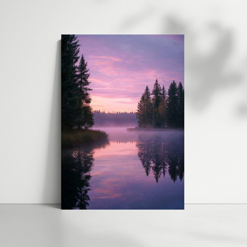 Sweden's Twilight Forests: Pink Skies and Misty Landscapes