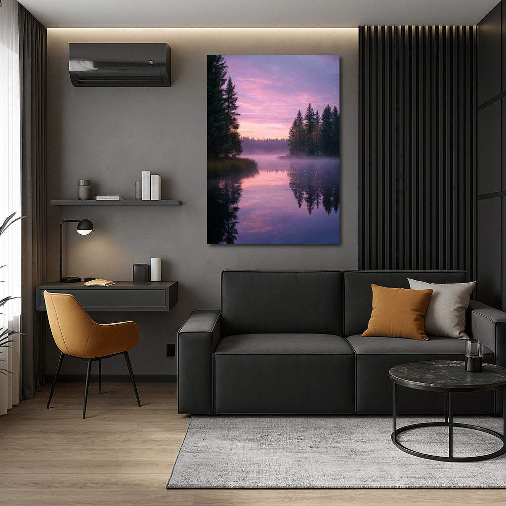 Sweden's Twilight Forests: Pink Skies and Misty Landscapes