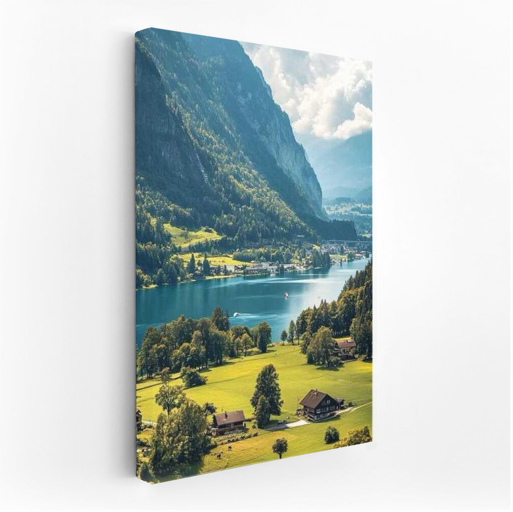 Swiss Idyll: Mountains, Lake and Meadows