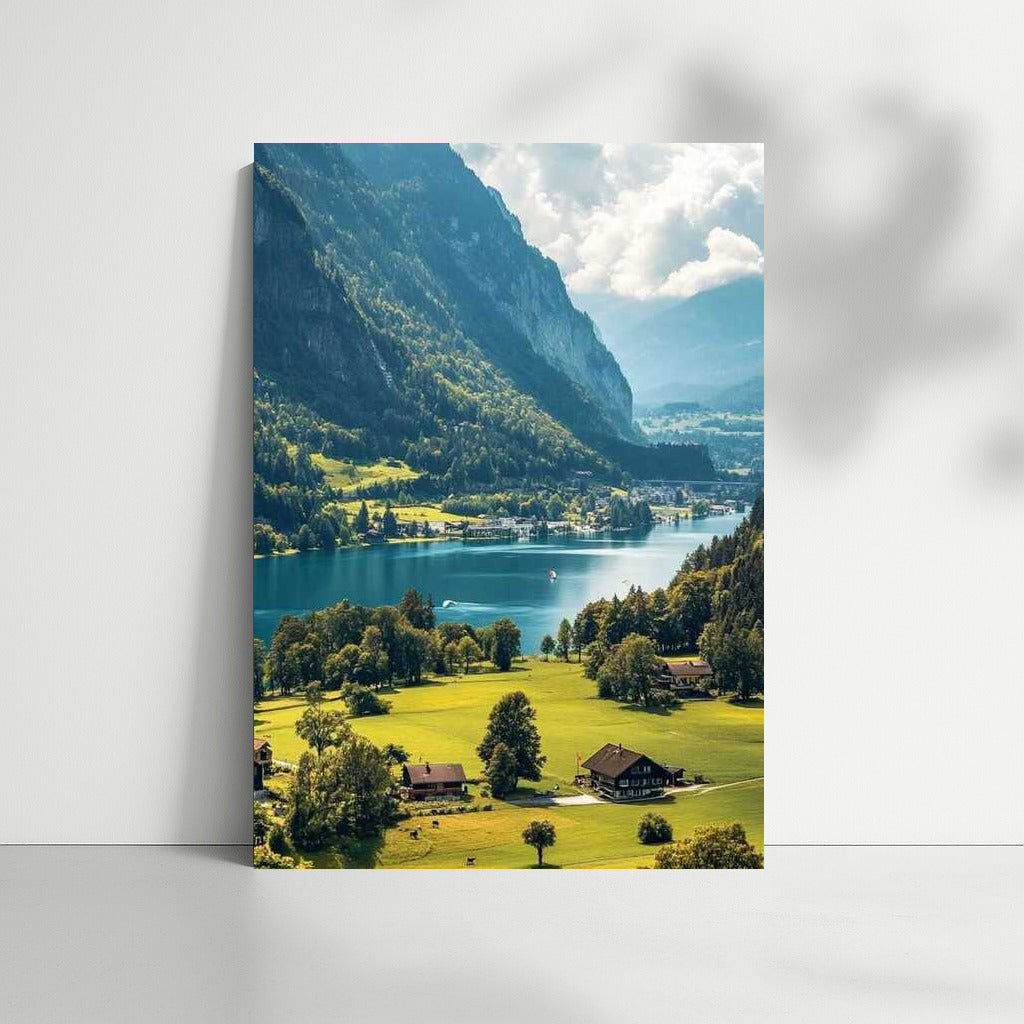 Swiss Idyll: Mountains, Lake and Meadows