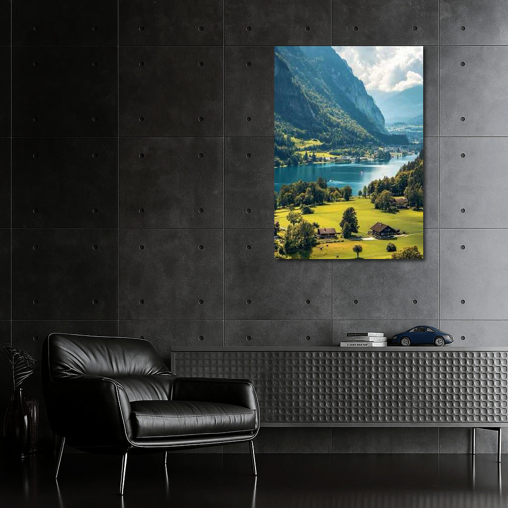 Swiss Idyll: Mountains, Lake and Meadows