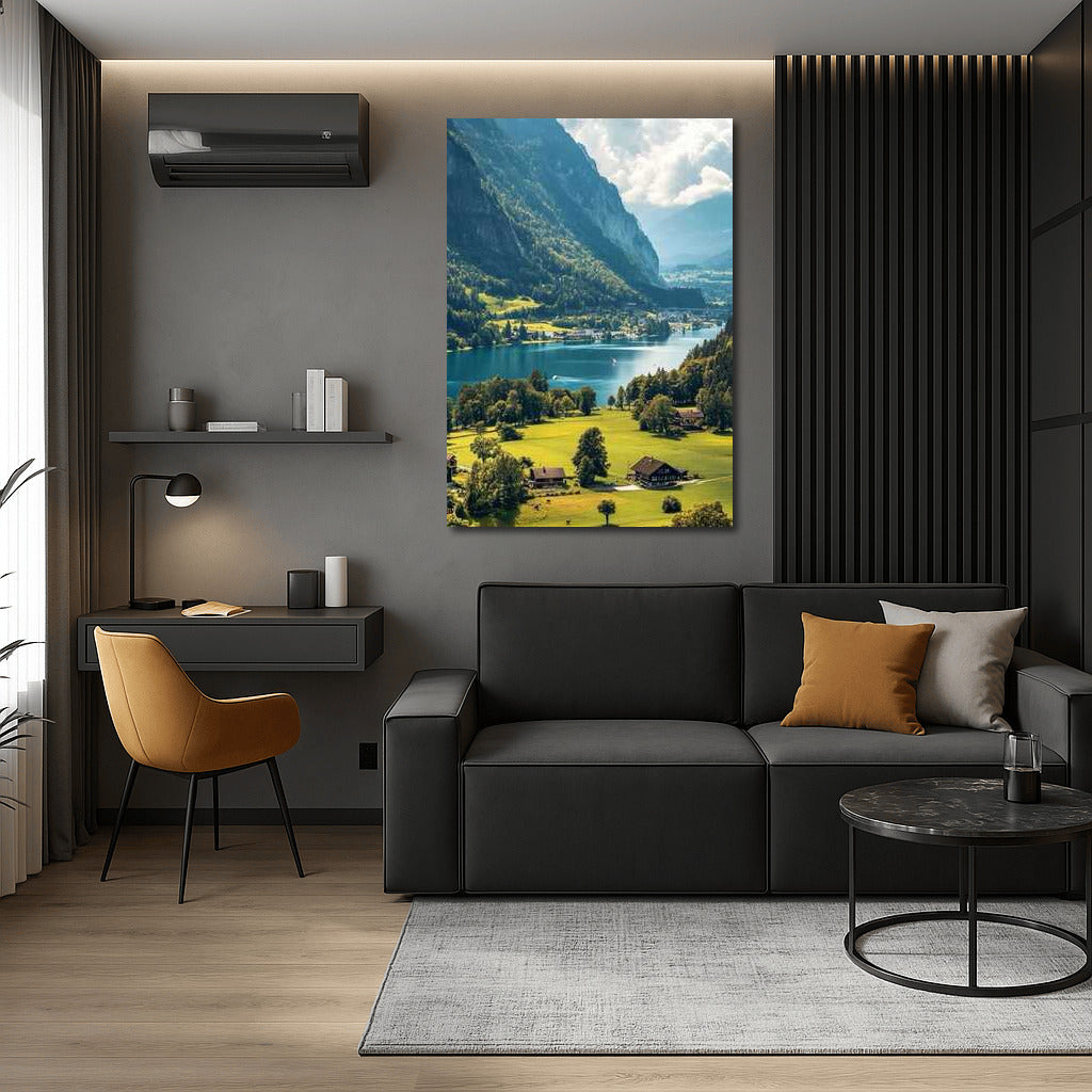 Swiss Idyll: Mountains, Lake and Meadows