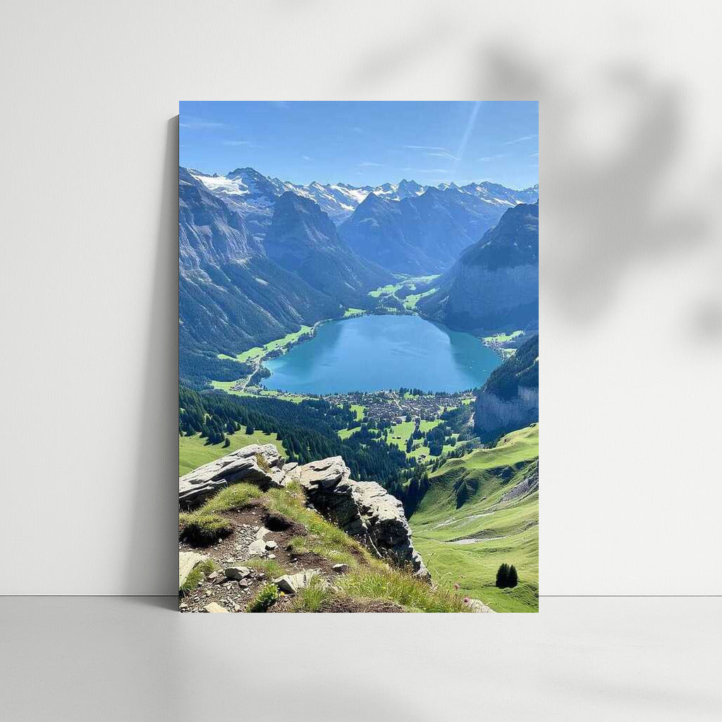 Swiss Idyll: Mountain Landscape and Mirror Lake