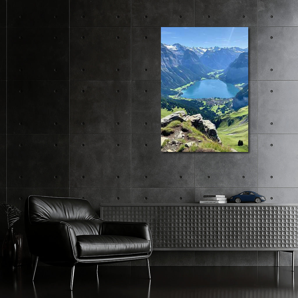 Swiss Idyll: Mountain Landscape and Mirror Lake