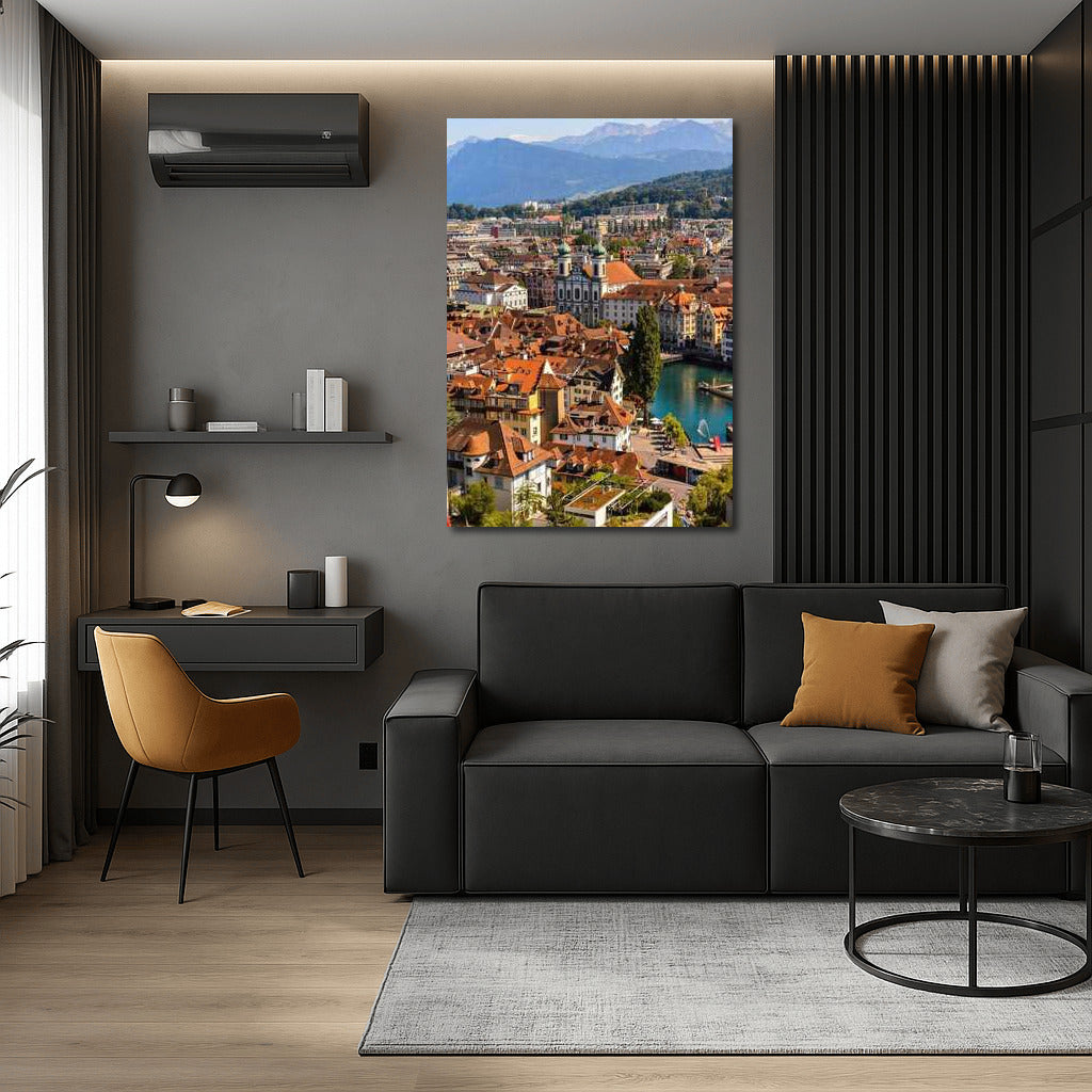 Swiss Idyll: City by the Lake in the Embrace of the Mountains