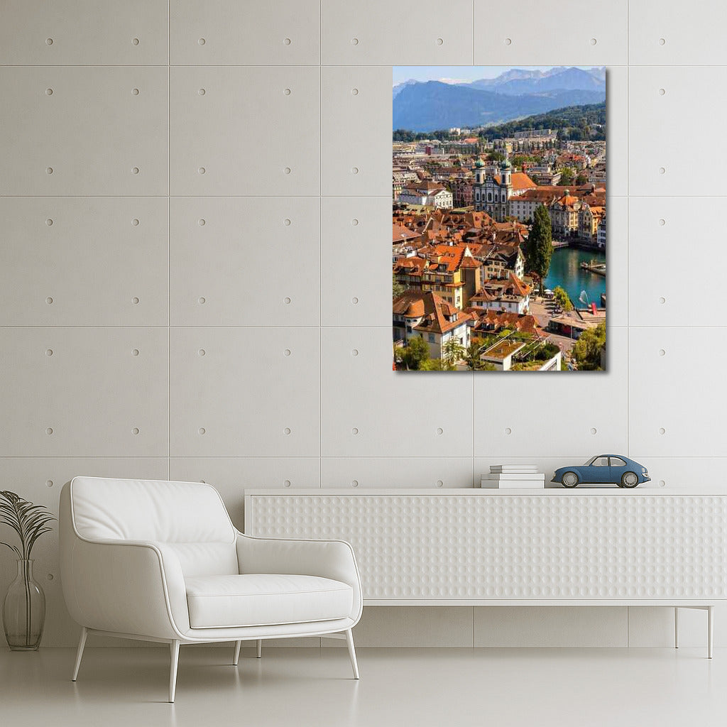 Swiss Idyll: City by the Lake in the Embrace of the Mountains