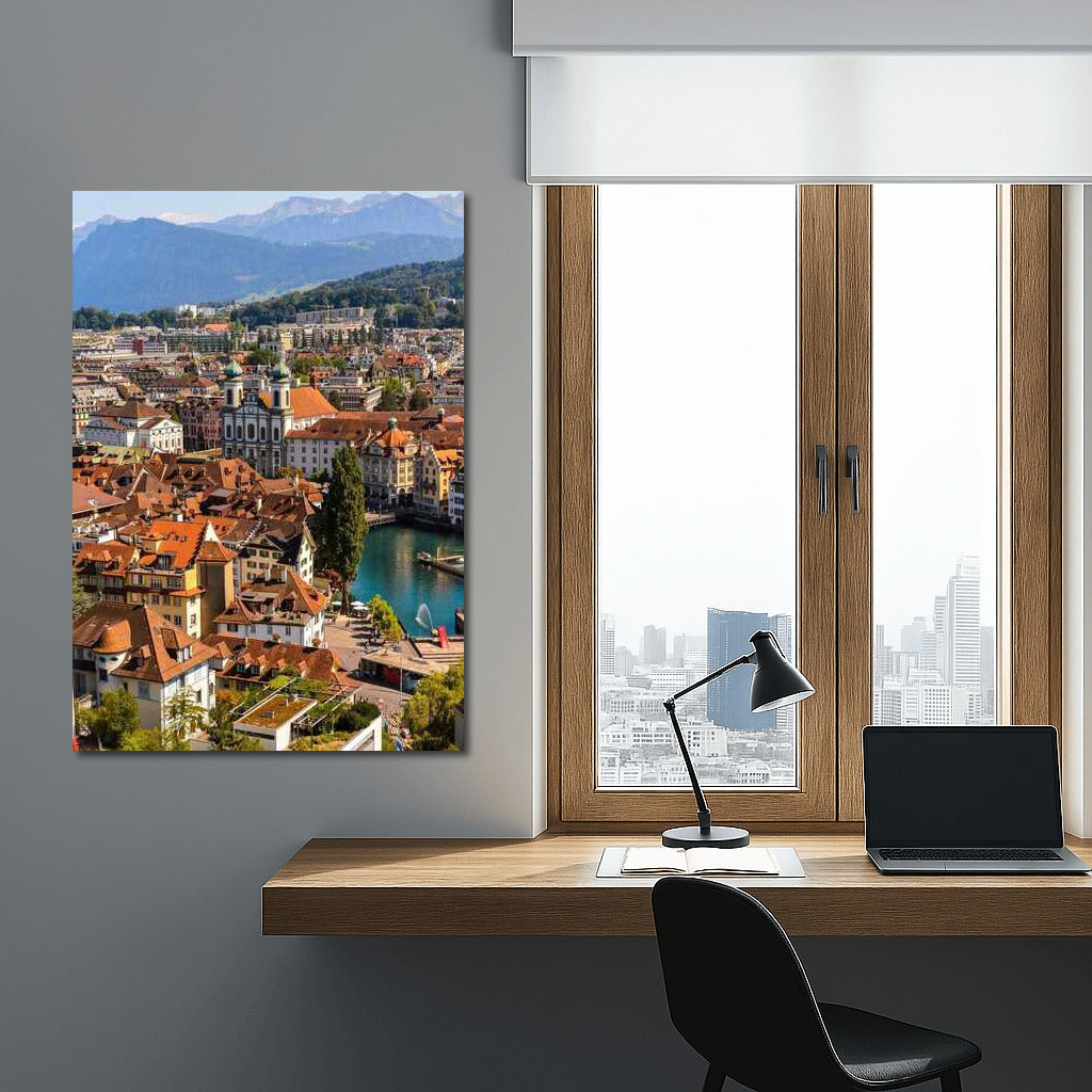 Swiss Idyll: City by the Lake in the Embrace of the Mountains