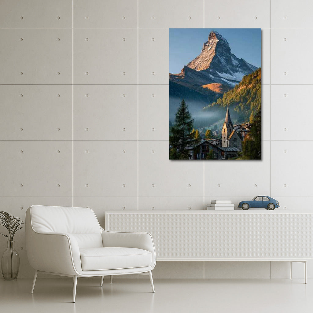 Mountain Tranquility of Switzerland: View of the Matterhorn