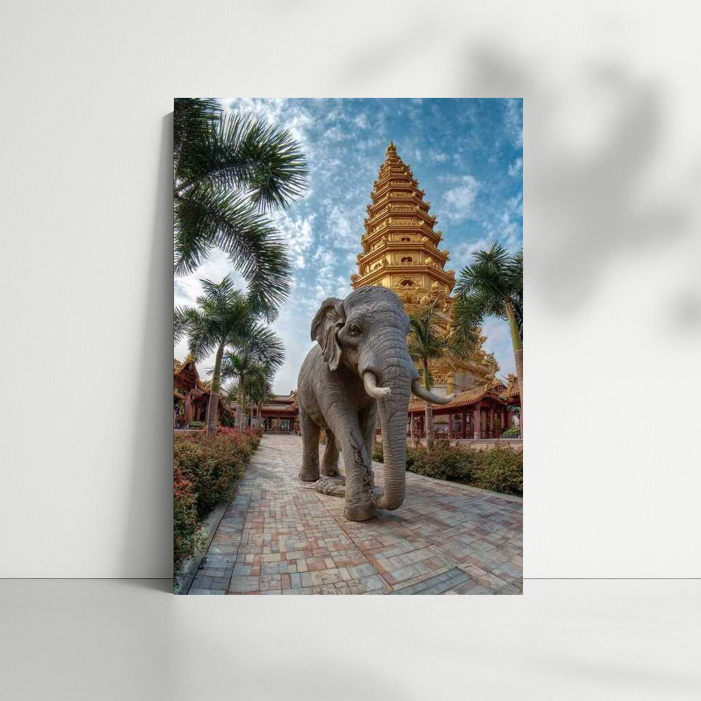 Golden Pagoda and Elephant: Symbols of Thailand