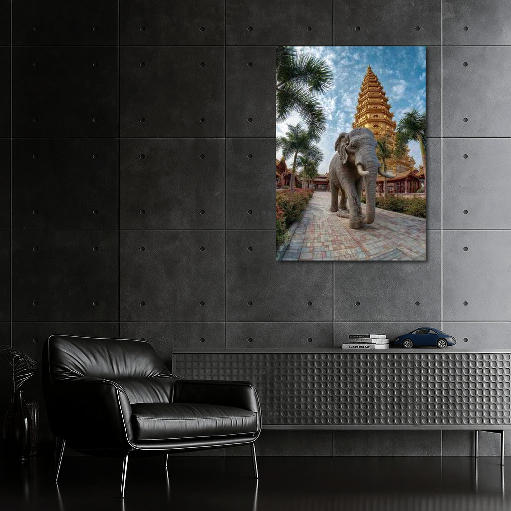 Golden Pagoda and Elephant: Symbols of Thailand