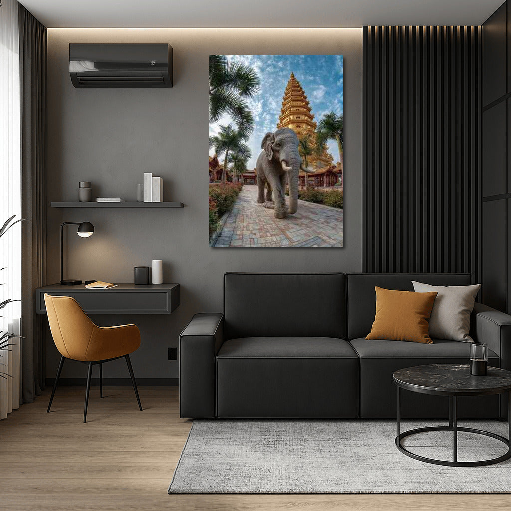 Golden Pagoda and Elephant: Symbols of Thailand