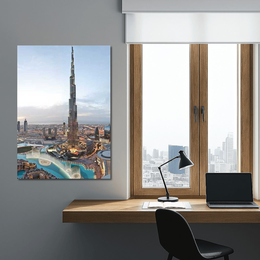 Sunset over Burj Khalifa: The Grandeur of the United Arab Emirates