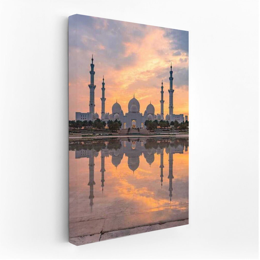 Sunset Glow of the Mosque: The Spirit of the United Arab Emirates