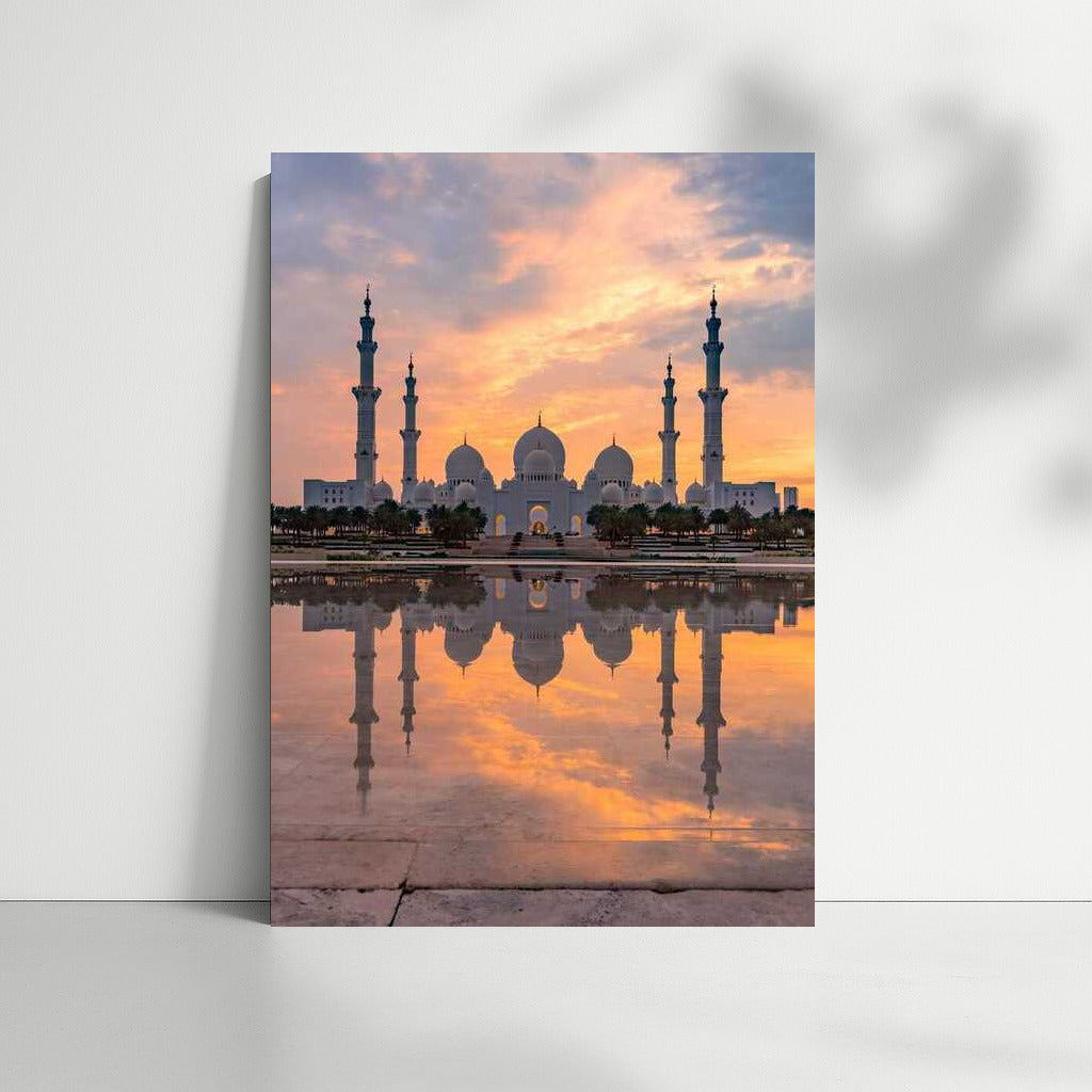 Sunset Glow of the Mosque: The Spirit of the United Arab Emirates