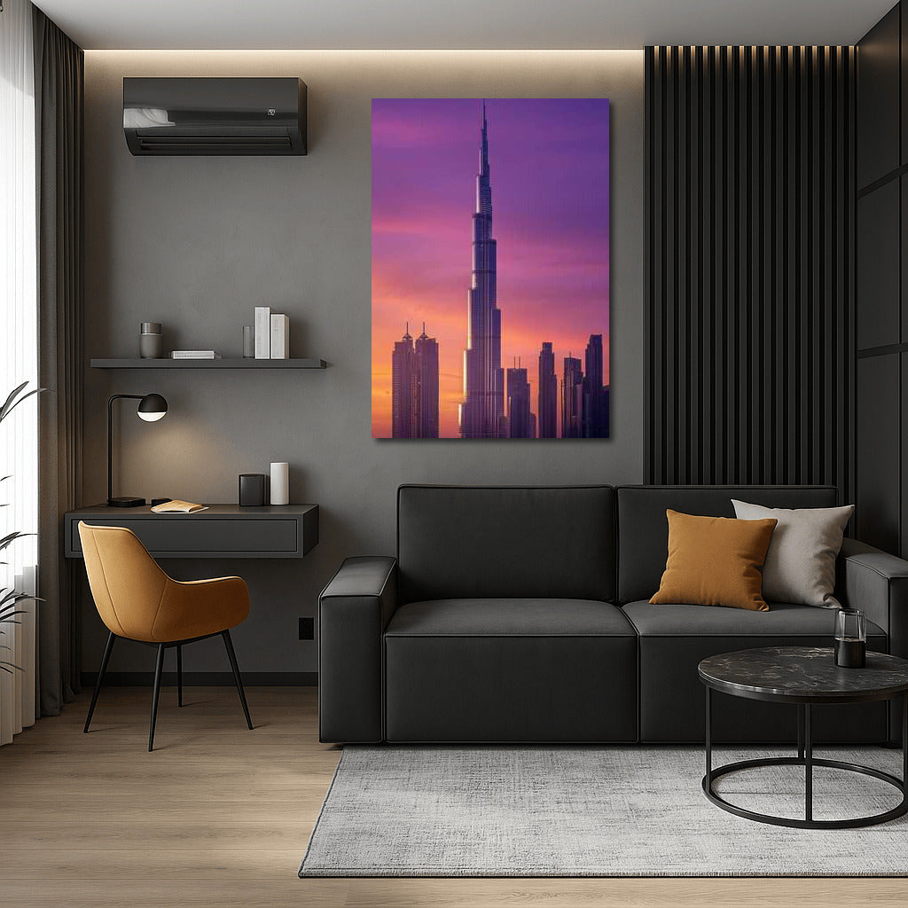 Sunset Symphony of UAE Skyscrapers: Grandeur and Elegance