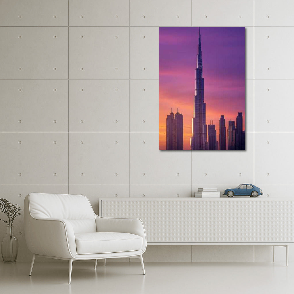 Sunset Symphony of UAE Skyscrapers: Grandeur and Elegance