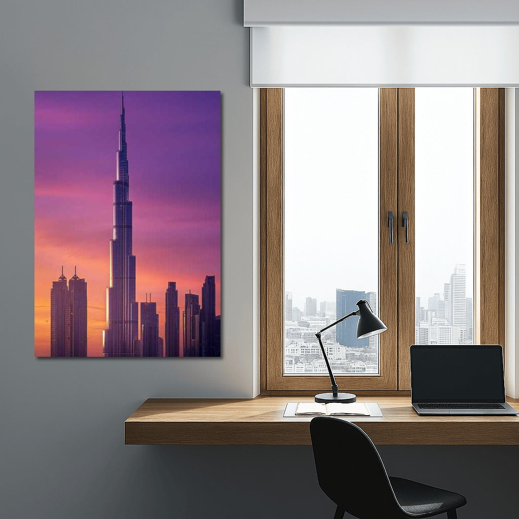 Sunset Symphony of UAE Skyscrapers: Grandeur and Elegance