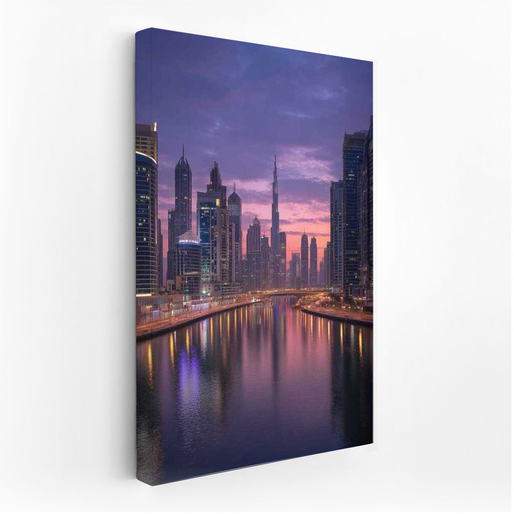 UAE Skyscraper Evening Symphony: Modernity and Sophistication