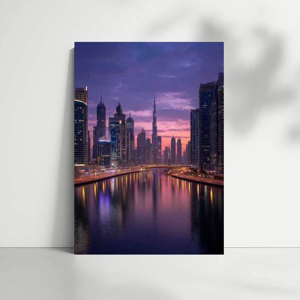 UAE Skyscraper Evening Symphony: Modernity and Sophistication