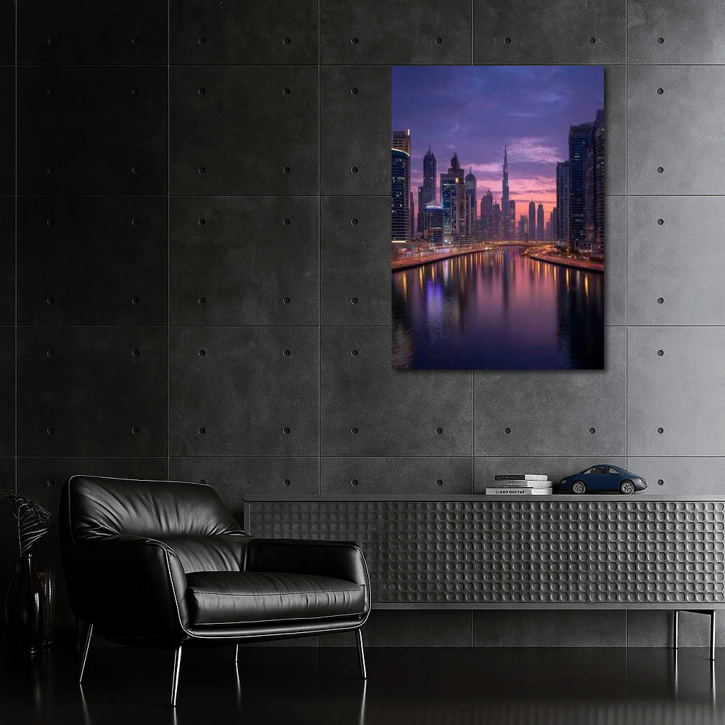 UAE Skyscraper Evening Symphony: Modernity and Sophistication
