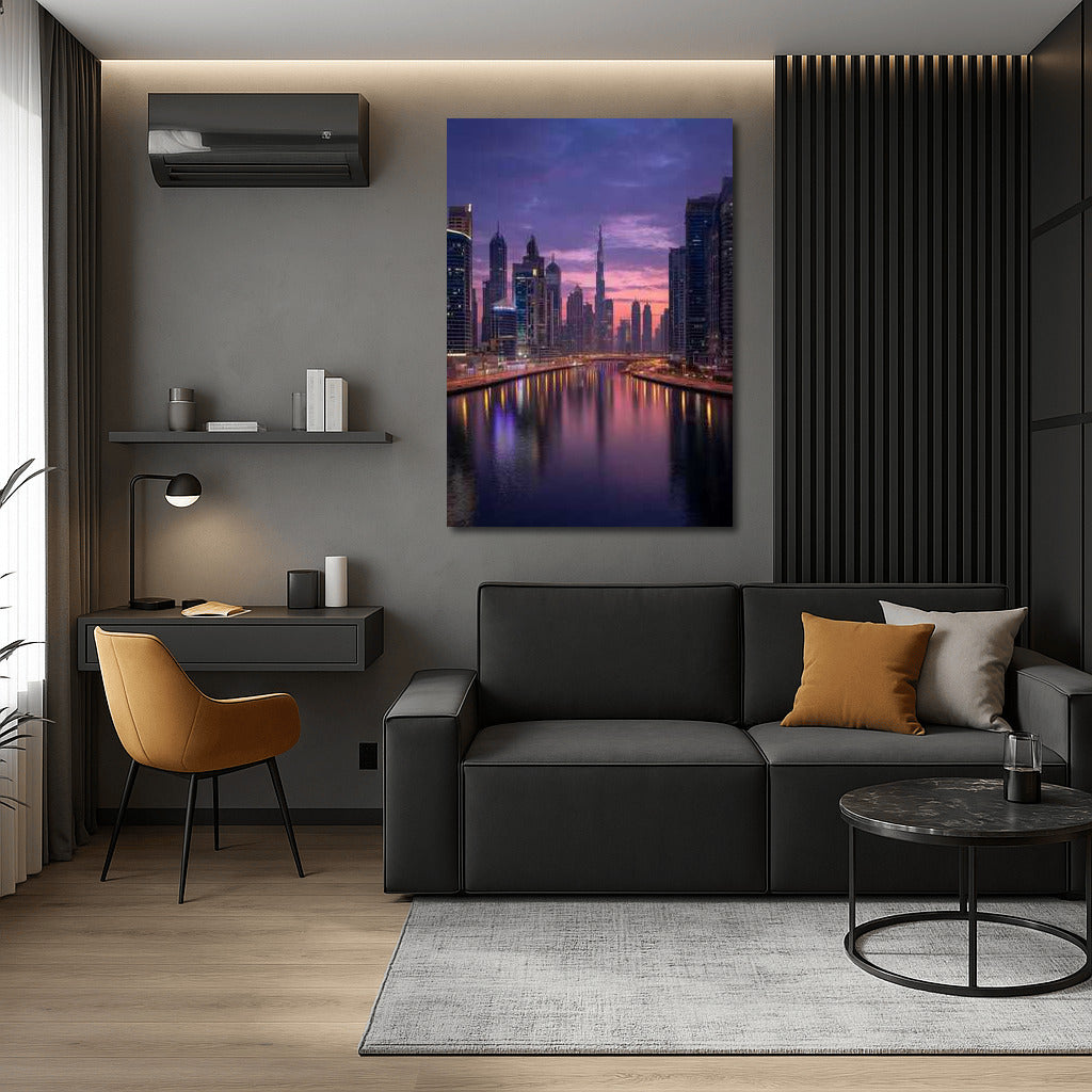 UAE Skyscraper Evening Symphony: Modernity and Sophistication