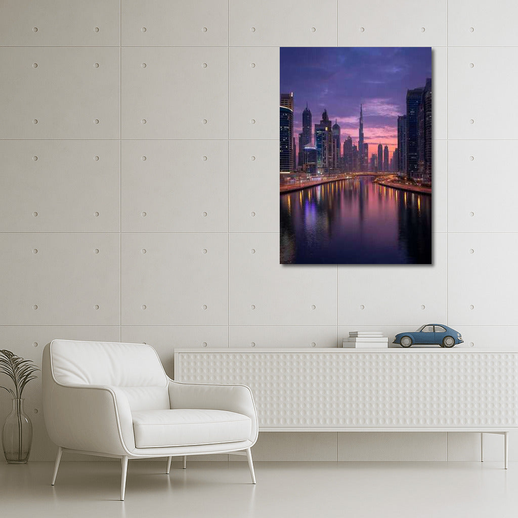 UAE Skyscraper Evening Symphony: Modernity and Sophistication