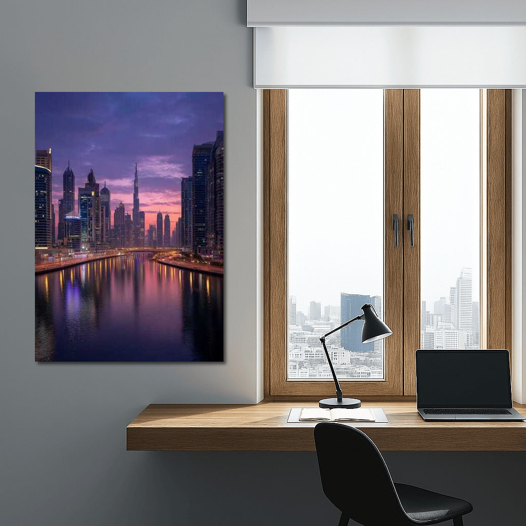 UAE Skyscraper Evening Symphony: Modernity and Sophistication
