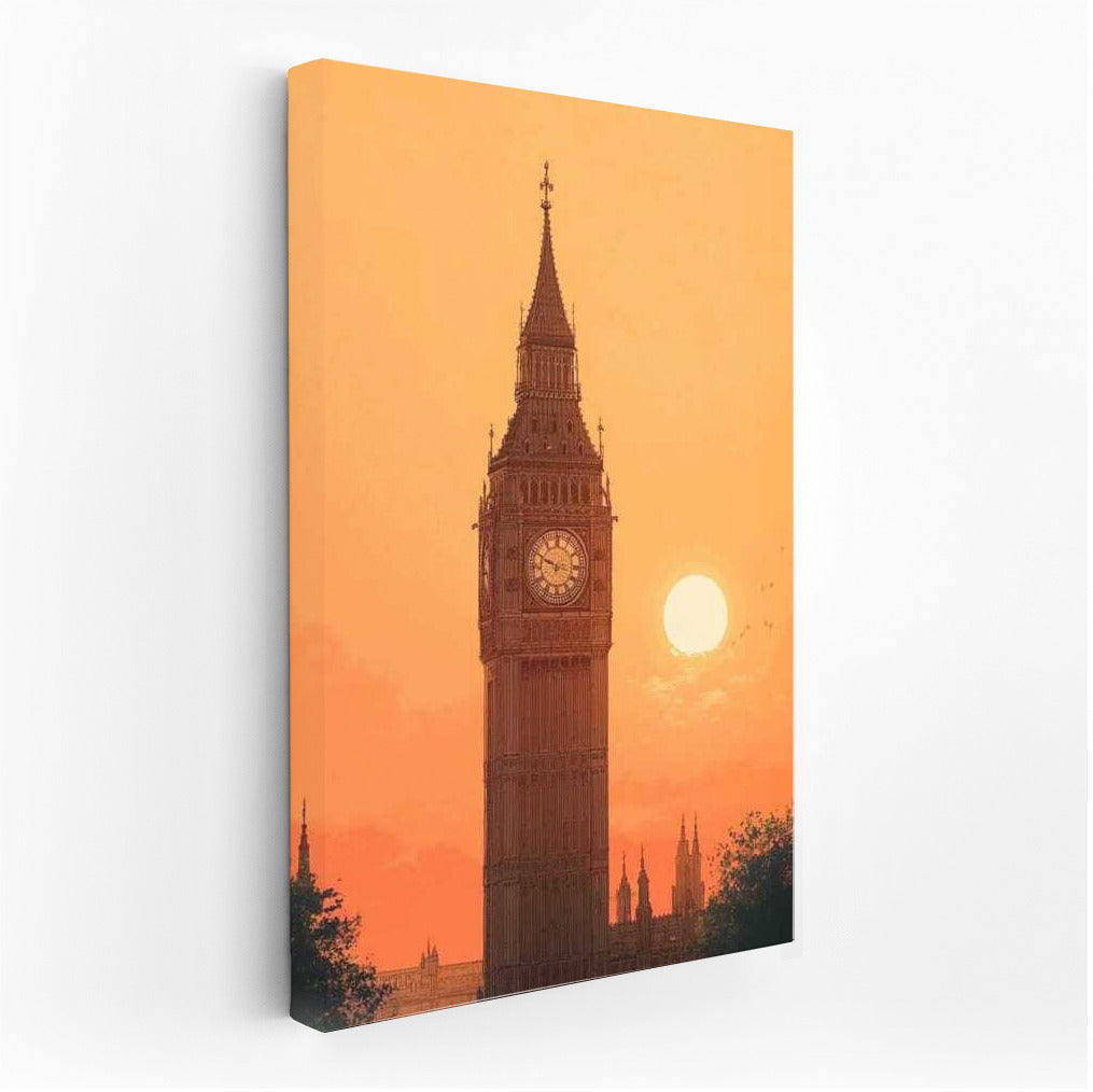 Big Ben Silhouette at Sunset: Britain in the Lights