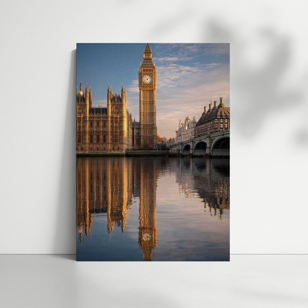 Evening London: Reflection in the Thames – The Charm of Great Britain